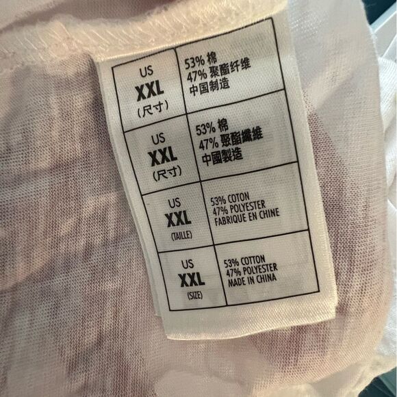 Walt Disney World Graphic Print Tee Tie Front Short Sleeve White Red Size XXL - Picture 11 of 13